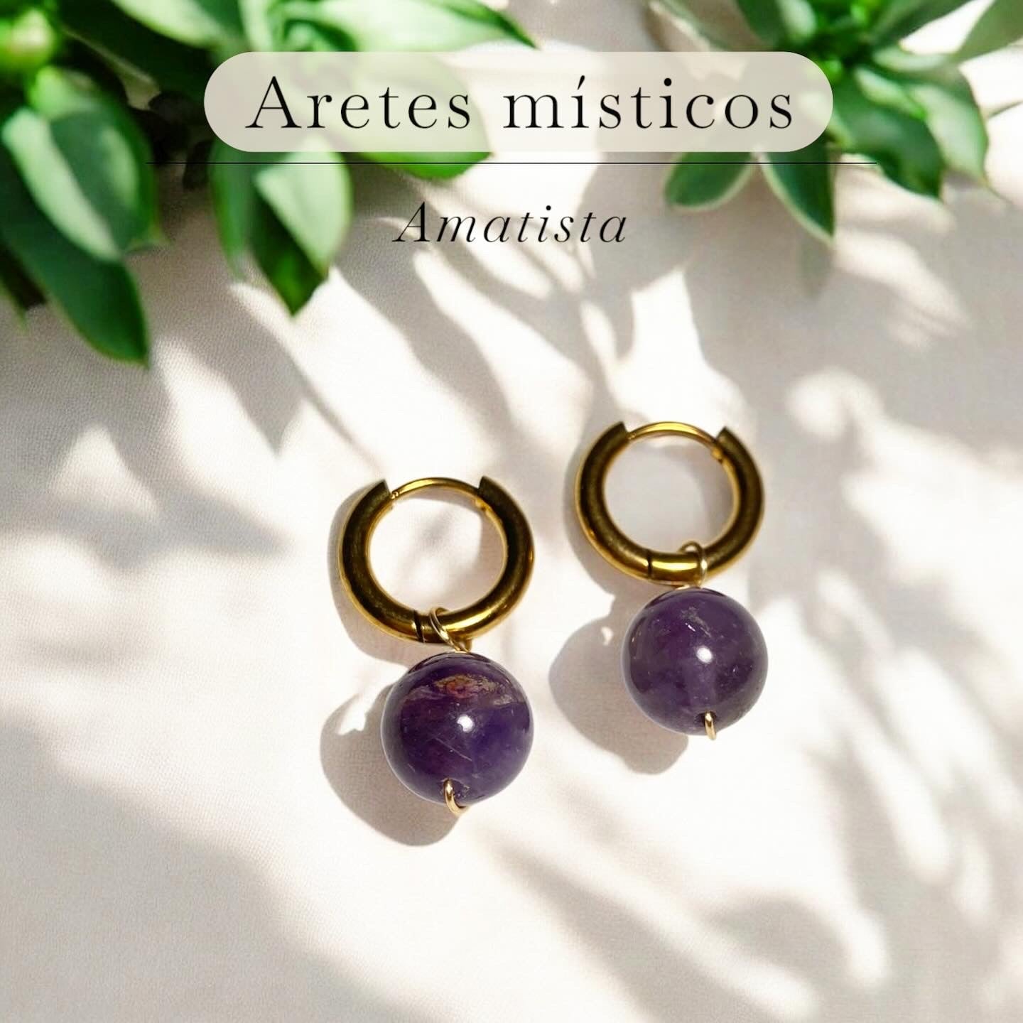 Aretes de cuarzos naturales🌱