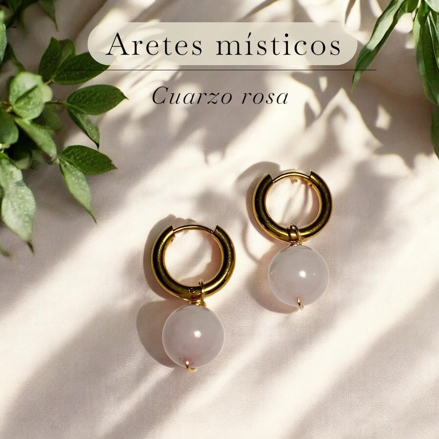 Aretes de cuarzos naturales🌱