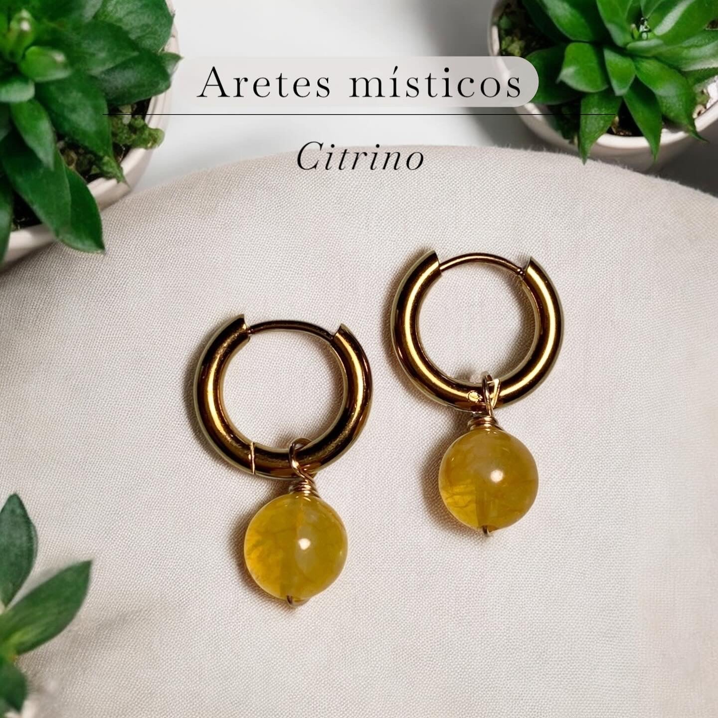 Aretes de cuarzos naturales🌱