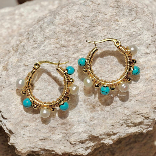 Arracadas de Cuarzos Naturales