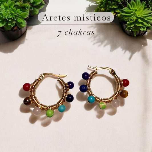 Aretes de 7 chakras