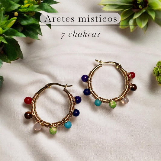 Aretes de 7 chakras
