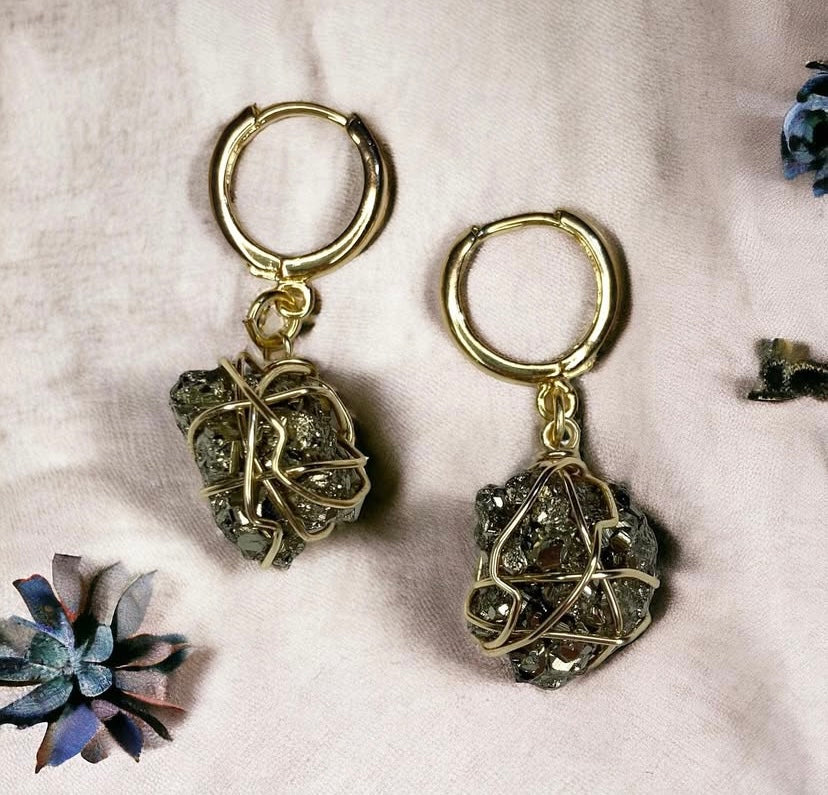 ✨ Aretes de Pirita – Protección & Abundancia ✨