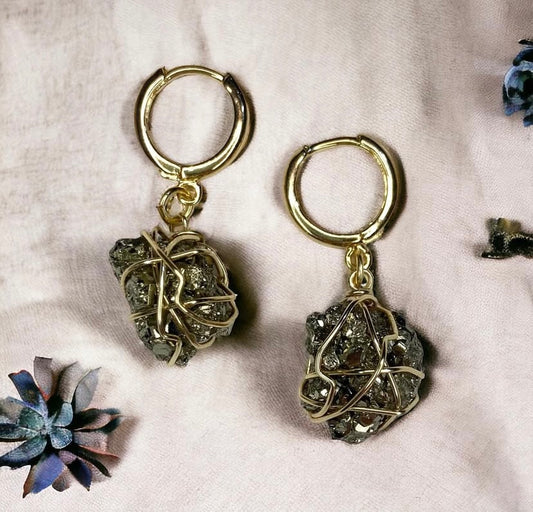 ✨ Aretes de Pirita – Protección & Abundancia ✨